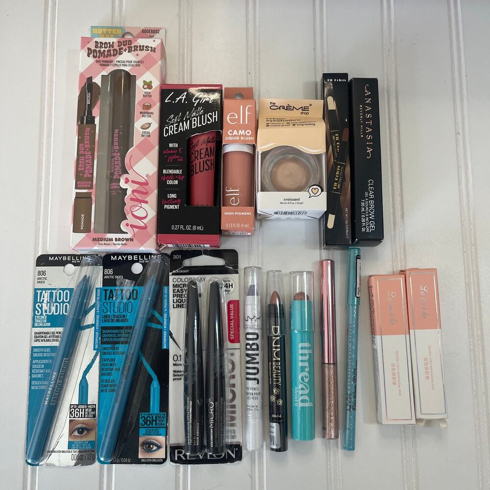 NEW Eye Shadow Sticks Liners Liquid Blush Brow Gel Makeup Bundle‎ Gift Basket